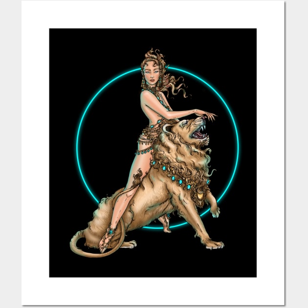 Leo Lion Strength Wall Art by jennyalamode